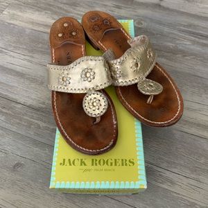 Jack Rogers Gold Hamptons Navajo Sandal